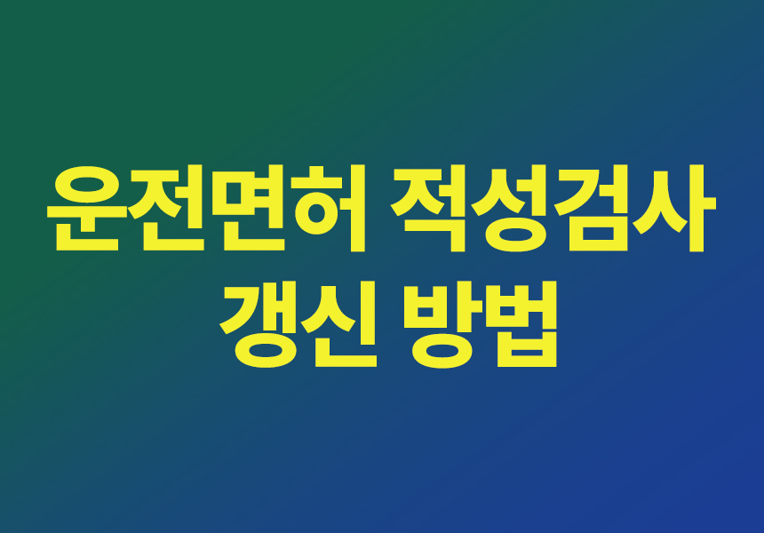 운전면허적성검사