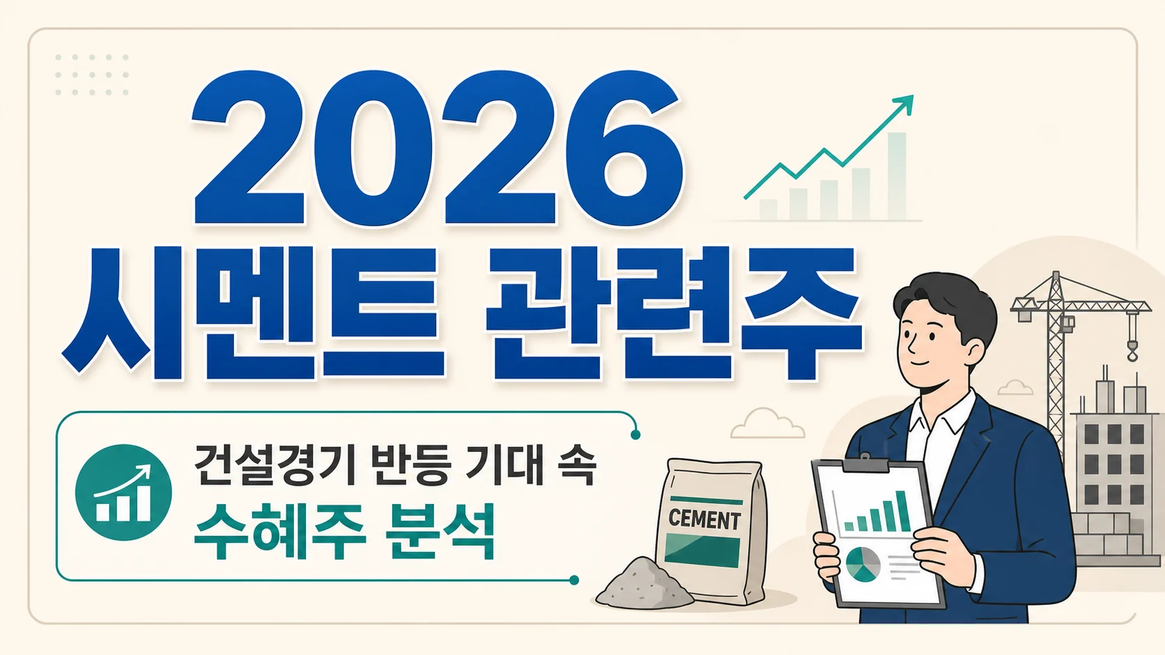 글의 2026 시멘트 관련주가 다시 주목받는 이유 이미지