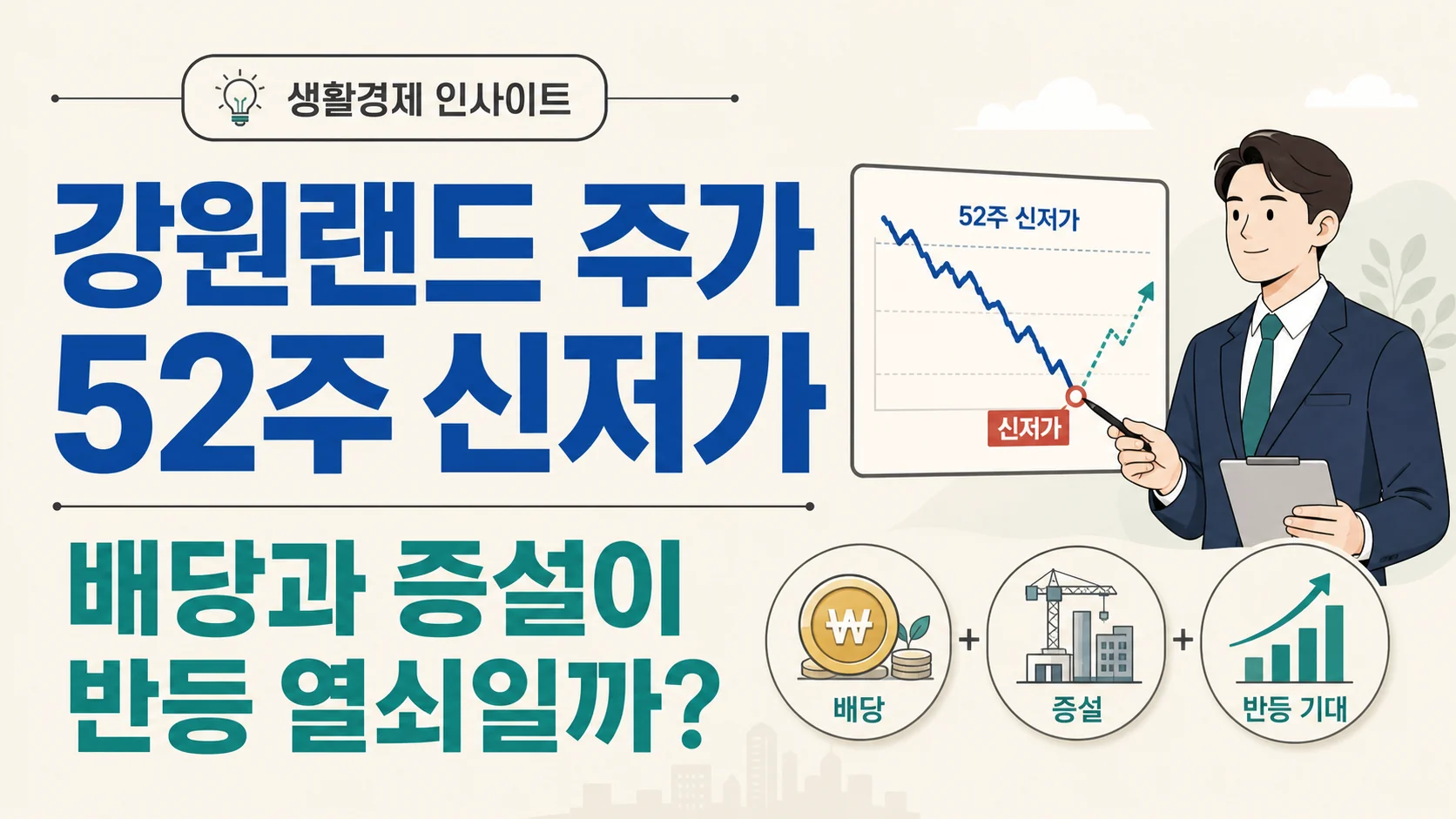 글의 강원랜드 주가가 약세를 보인 배경 이미지
