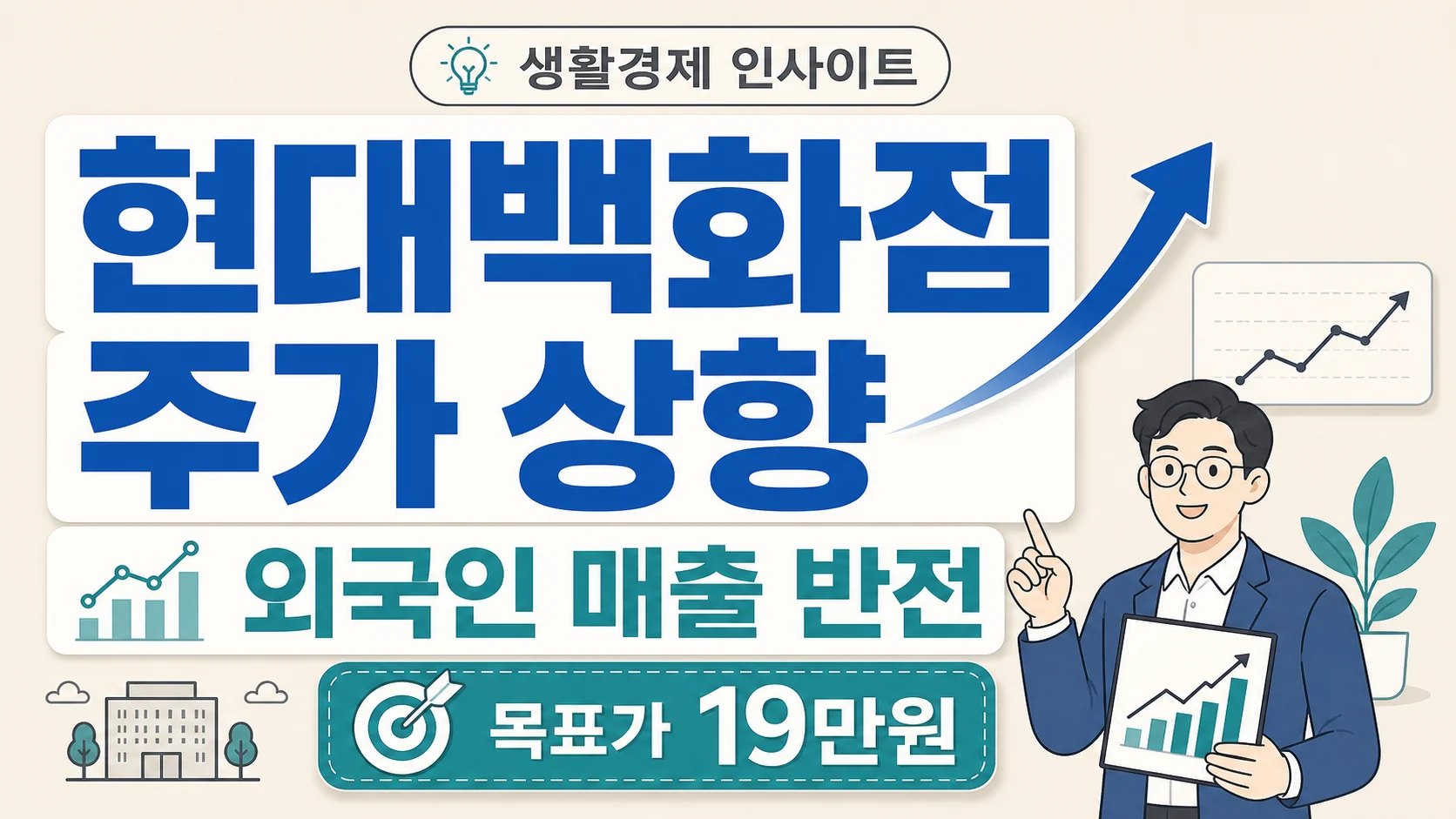 글의 현대백화점 주가 상향이 나온 배경 이미지